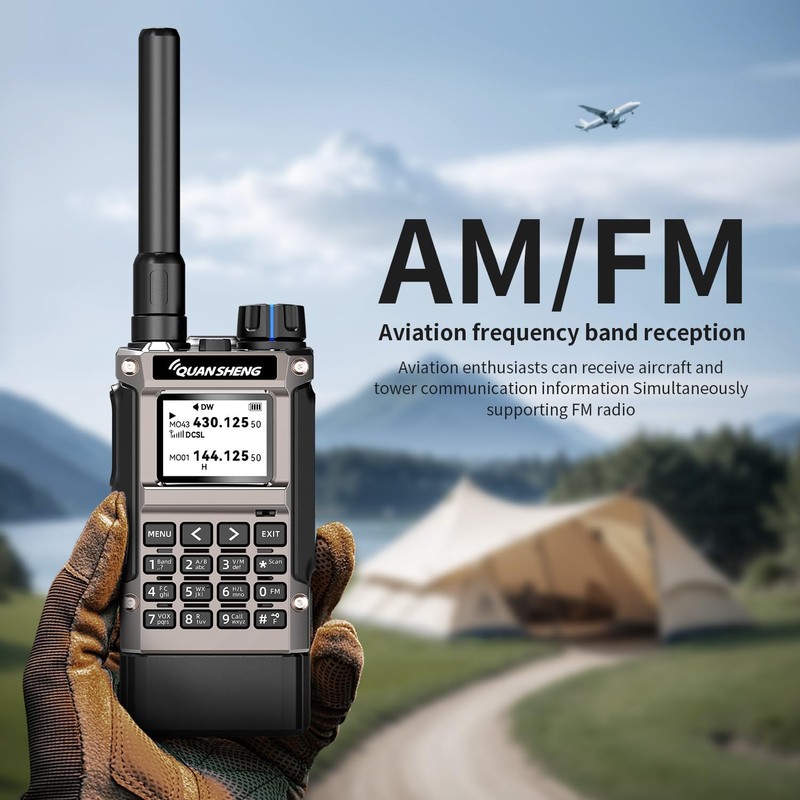 UV-K1 Ham Radio Handheld, 2500mAh Battery, Multi-Band Walkie Talkie with