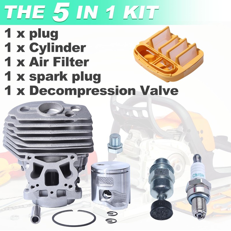 Adefol 43Mm Cylinder Piston Kit for Husqvarna 545 550XP Jonsered
