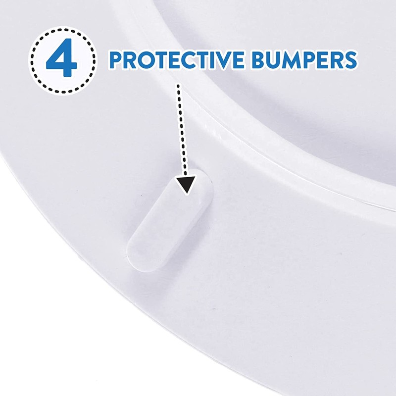 J&V Textiles Embroidered Soft Round Toilet Seat With Easy Clean