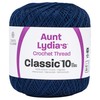Coats Crochet Aunt Lydia's Crochet, Cotton Classic Size 10, Navy