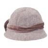 IBLUELOVER Women Felt Bowler Hat Roll-up Church Cloche Hat Floral