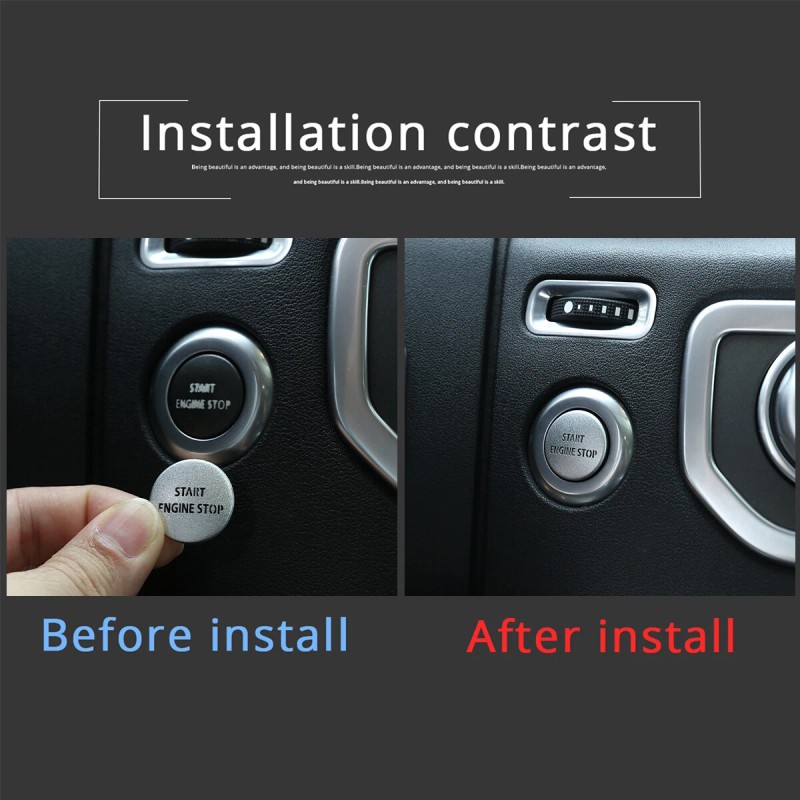 klend-cartrim Engine Start Stop Push Button Switch Sticker Fit LR4