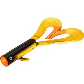 LMAB Drunk Dancer 15, 18 & 23 cm - Double Twister Fishing Lure - Rubber Bait for Pike & Zander - Pike Bait Zander Bait - Artificial Bait Twinler Pike (15 cm, Gold Orange)
