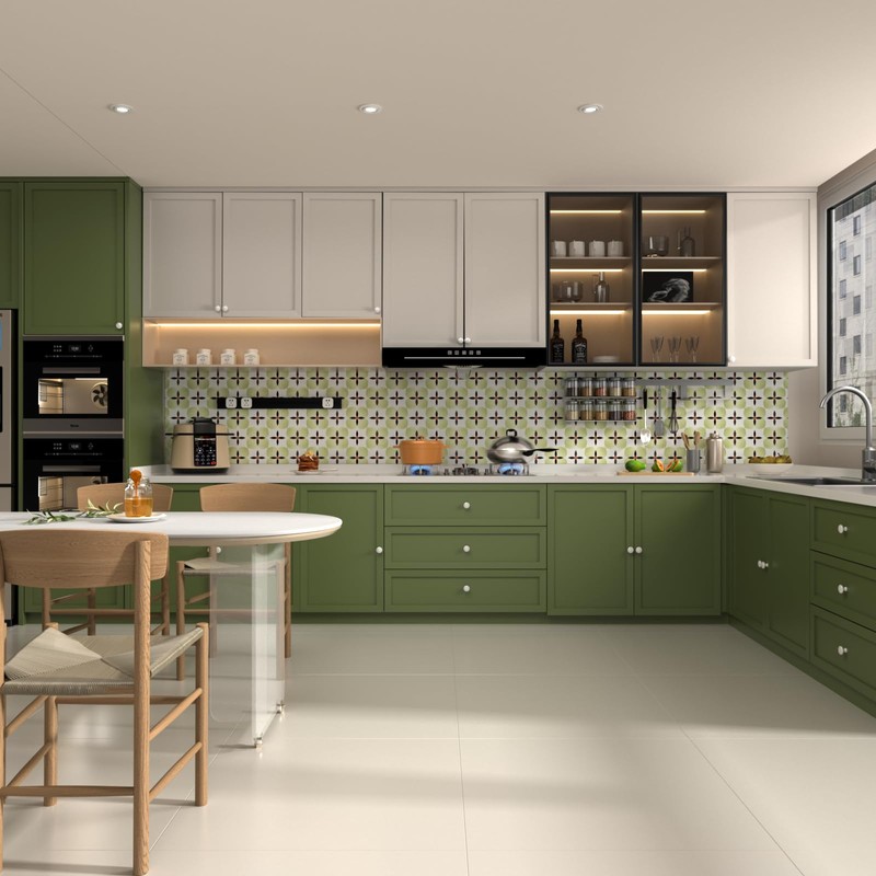 goldenwarm 10 Pack White Cabinet Door Knobs 33mm Round Drawer