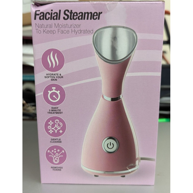 NUVOMED SPA SERIES FACIAL STEAMER NATURAL MOISTURIZER PINK NEW IN