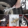 WISEUP Combination Wrenches, 17mm Flexible Ratchet Spanner, CR-V Forged Spanner,