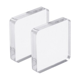 PATIKIL Acrylic Stamp Block, 2 Pack Clear Stamping Block with Grid Lines Decorative Mounting Blocks Set Square for Scrapbooking DIY Crafts Cards Making