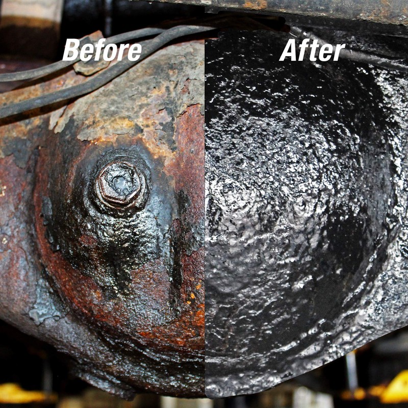 AGS RUST SOLUTIONS Apply Over Rust Paint, Matte Black Finish,