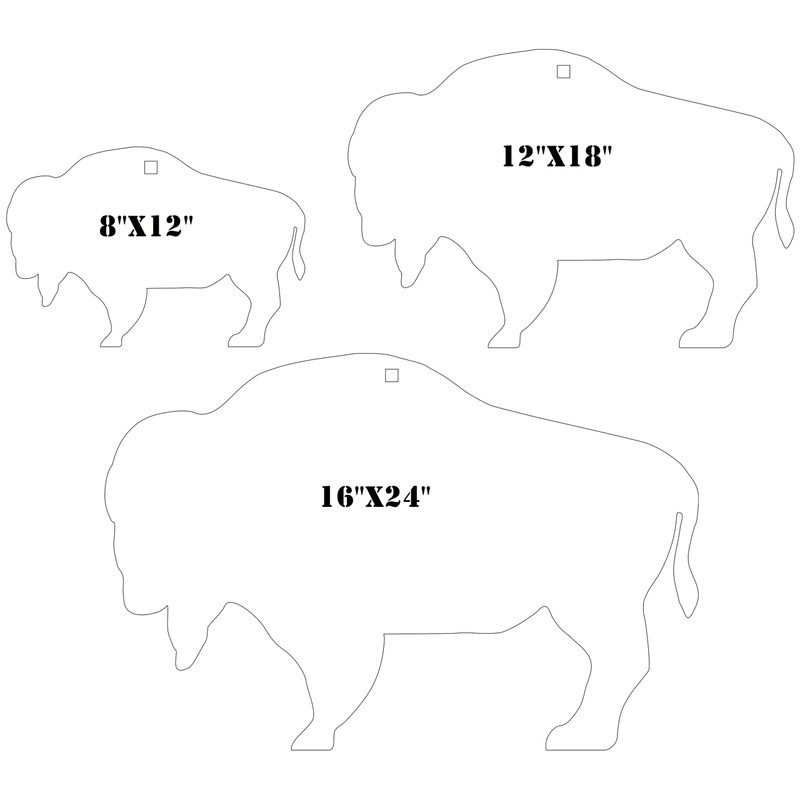 Magnum Target 3/8" AR500 12"x18" Buffalo Plate - Cowboy Action