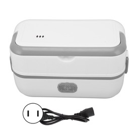 Electric Lunch Box Single Layer Stainless Steel Inner Liner Portable Food Warmer for Work Traveling Hiking US Plug 110V 50HZ