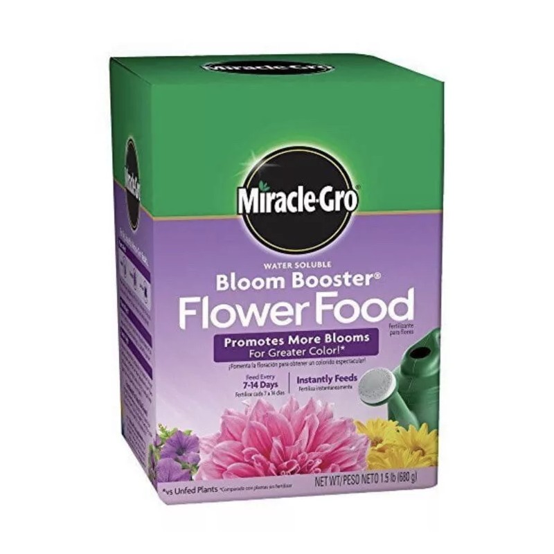 Miracle-Gro Water Soluble Bloom Booster Flower Food, 1.5 lb., For