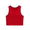 Lilax Girls' Double Lined Sleeveless Basic Crop Tank Top (Red,