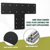 4 Pack 16.8x12'' T Post Brackets,T Flat Mending Plate,T Post