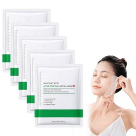5PCS Salicylic Acid Acne Treatment Face Mask - Face Mask for Spot Treatment - Removes Acne,Redness, Fade,Dark Spots Correcting,Acne Scar Treat-ment Face Masks - Skin Care Dark Spots Remover fo Face