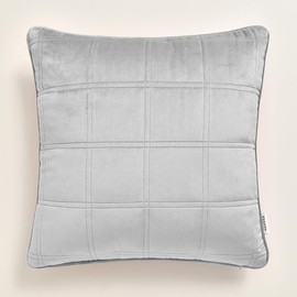 ROOM99 Colette Decorative Cushion Cover Throw Cushion Cover Aesthetic Modern Bedroom Living Room Velvet Light Grey 40 x 40 cm