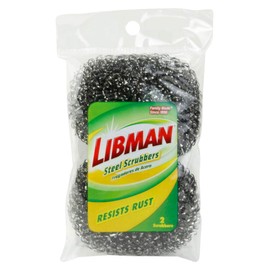 Libman Steel Scrubbers, Pack of 2
