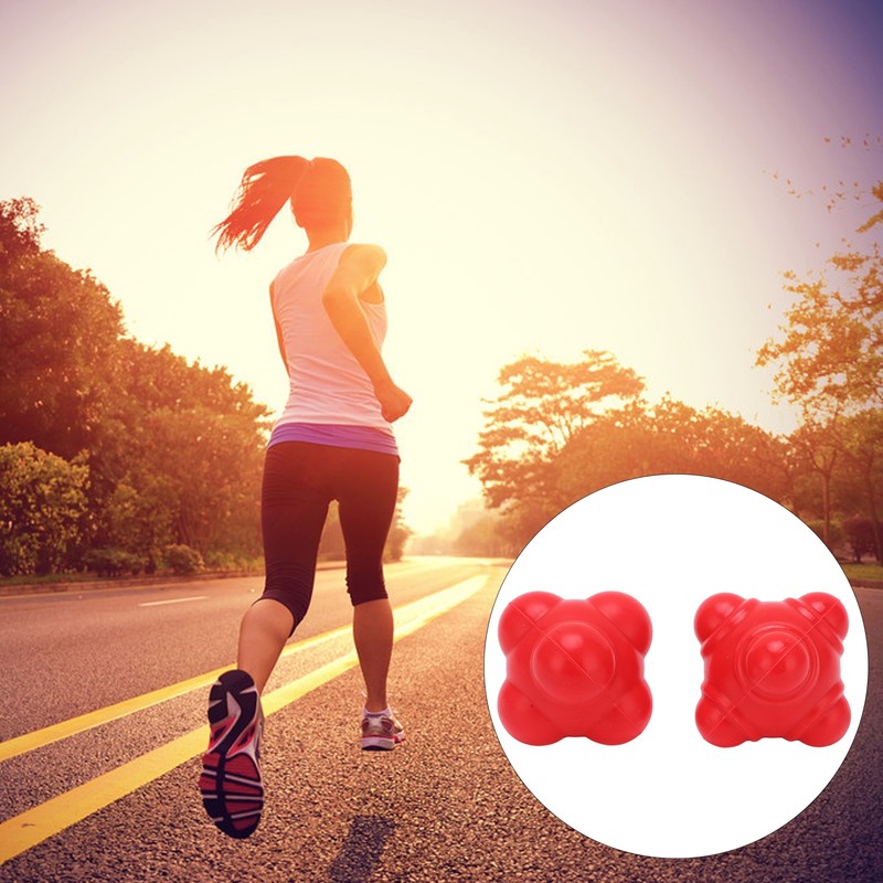 2pcs Rubber Reaction Bounce Balls Irregular Shape Reaction Balls for