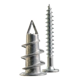 Heavy Duty Metal Self-Drill Plasterboard Fixings with Screws 20pk —Superior Tight Grip & Strong Hold—Plasterboard Wall Fixing—Driva Plasterboard Fixings—Metal Self-Drill Anchor 28mm (Pack of 20)