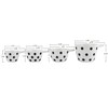 Creative Co-Op Ceramic Measuring Cup, Set of 4, Black and