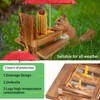 MIXXIDEA Squirrel Feeder Picnic Table with Tall Umbrella Set of