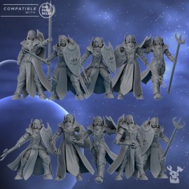 Silver Guards Squad Build Kit | Grim Dark Fantasy Miniature