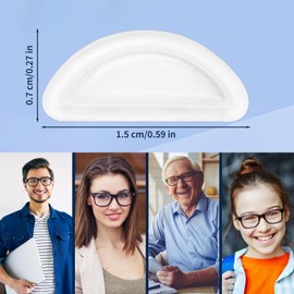 15 Pairs Eyeglass Nose Pads Anti Slip, 3.5mm Thickness Adhesive Nose Grips for Glasses,Silicone Nose Pads for Eyeglasses, Clear Air Cushion Nose Pads for Eyeglasses Sunglasses Reading Glasses