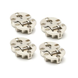 DOJA Barcelona Concealed Hinges Foldable 4 Hinges Cabinet Door Opening 180º Hinge for Fold-Down Hinges 35 mm Hole Chrome Antique Brass Folding Hinge 180 Degree