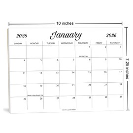 Guajolote Prints 2026-2027 Magnetic Calendar for Refrigerator – 2-Year Monthly Calendar with Magnets, 7.25 x 10 in, Plain White Design