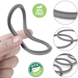 2 Pcs Rubber Ring Seal Gaskets with Top Base Gear Replacement Parts for Nutribullet 600 900 Series Blender