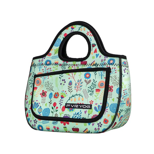 FVRYOG Lunch Bag for Women Soft Neoprene Lunch Bag Lightweight,