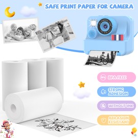 Yosfeng Kids Instant Print Camera Paper - 6 Rolls, 57x30mm Thermal Paper for DIY Drawing & Coloring - Compatible with Kids' Instant Cameras, Prints Up to 720 Photos