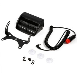 Car Police Strobe Warning Light Lamp 18 LEDs Dash Emergency 3 Flash Lights 12V Yellow