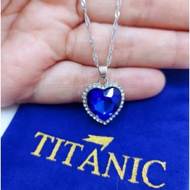 Dtup Collar Titanic Corazón Del Mar Original + Bolsa Terciopelo