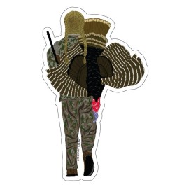 Mountain Creek Anglers FEMALE TURKEY HUNTER Sticker Decal hunting gobblers 3"x5" glossy weather proof