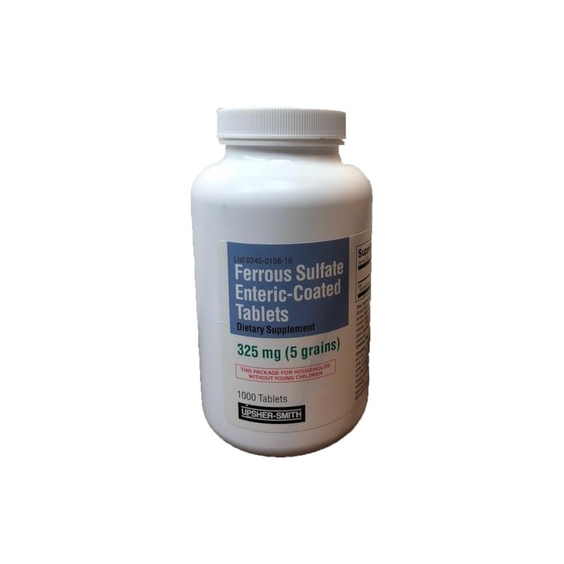 Upsher-Smith Ferrous Sulfate Enteric-Coated 325 mg 1000 Tablets