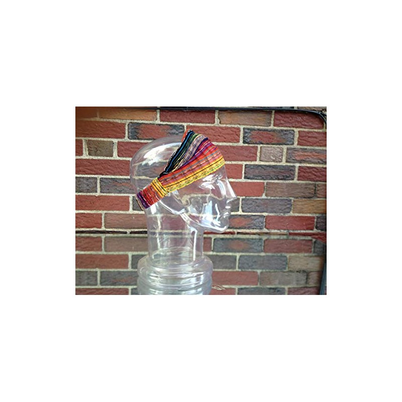 Medium 'Snug Fit' Headband Hair Scarf Woven Cotton Elastic Band