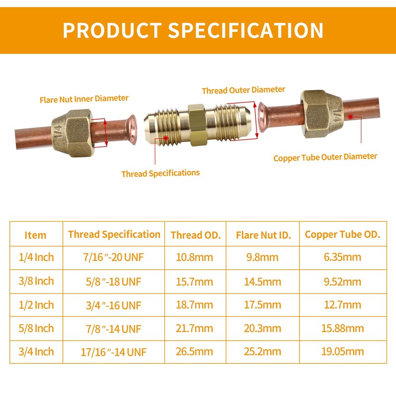 5/8-Inch AC Pipe Joint Connectors, Free Welding Brass Pipe Coupler
