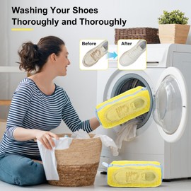 UBEIYI Shoe Bag for Washing Machine 2PCS, Reusable Laundry Shoe Bag for Washer & Dryer-Durable, All-Round Protection for Sneakers, Trainers, Casual Shoes
