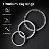 TIKIDESIGN Titanium Key Rings, 30/25/19 mm, Side Pressing Design, 3