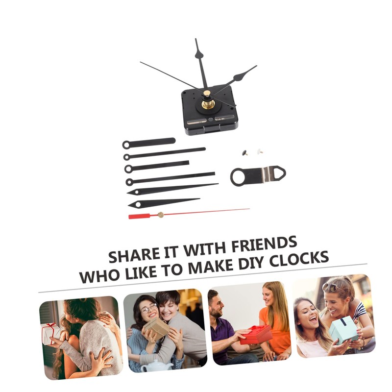 WHAMVOX 1 Set Silent Clock Movement with Classic Metal Hands