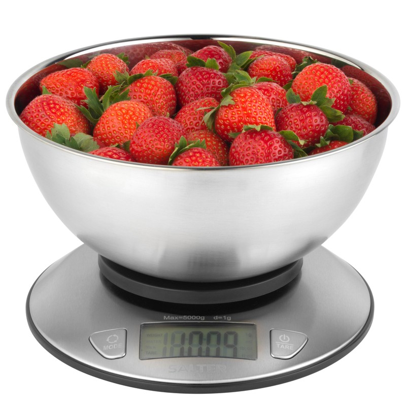 Salter Kitchen Scale with Bowl – Multiple Measure, Measures Liquid,