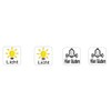 Pack of 4 Switch Stickers Bell Light Symbols, Decal (R23/19/2)