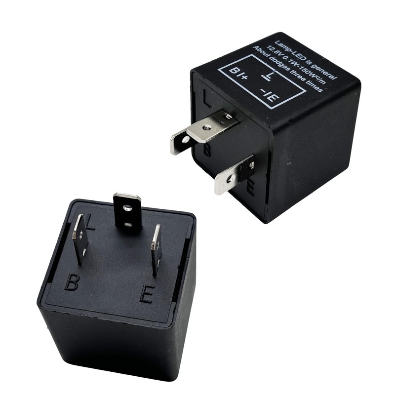 CF-13 LED Flasher Relay (Set of 2)- 3-Pin Adjustable Turn