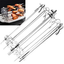 BBQ Steel Metal Roaster Rotisserie Skewers Needle Cage Oven Kebab Maker Grill Universal Needle Cage Oven, Meat Skewer Machine