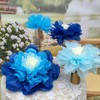 Mybbshower Blue Navy Tissue Paper Flower for Floral Wall DIY