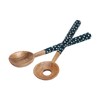 Dexam 16050475 Sintra Mango Wood Spotted Salad Servers-Ink Blue