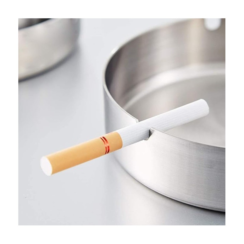 Stainless Steel Ashtray Modern Tabletop Ashtray for Indoor and Outdoor