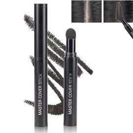 Root Cover Up Powder for Hairline, Hair Root Touch Up, Black Hair Powder for Gray Hair Coverage, Beard and Hairline Repair for Men and Women, Long-Lasting Hair Concealer Stick, Portable Design