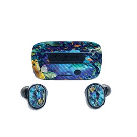 MightySkins Carbon Fiber Skin for Skullcandy Sesh True Wireless Earbuds - Ocean Friends | Protective, Durable Textured Carbon Fiber Finish | Easy to Apply, Remove, and Change Styles | Made in The USA