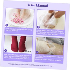Mascarillas Exfoliantes para Pies 2 Pares Tejido No Tejido y Bolsa Plástica, Eliminan Callos y Piel Muerta, Hidratantes y Convenientes para Cuidado Personal